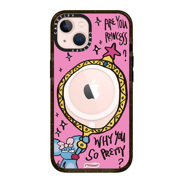 CASETiFY iPhone 13 ケース ブラック インパクトケース MagSafe対応 Mousey Magic Mirror zayla zhou