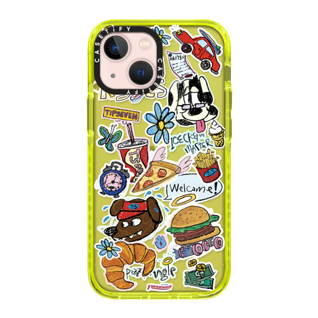CASETiFY iPhone 13 Mini Case ネオン イエロー インパクトケース Fast Food Open zayla zhou Mother's Day CASETiFY iPhone 13 Mini Case ネオン イエロー インパクトケース Fast Food Open zayla zhou Mother's Day