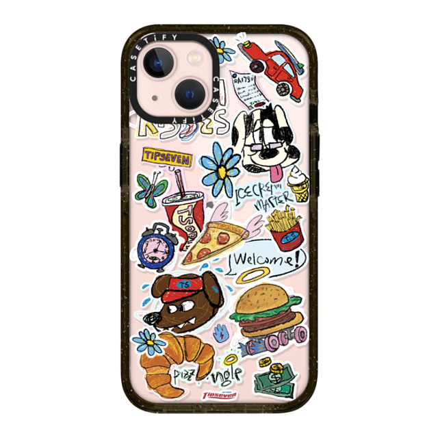 CASETiFY iPhone 13 ケース ブラック インパクトケース Fast Food Open zayla zhou