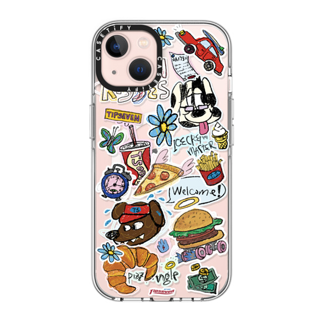 CASETiFY iPhone 13 ケース クリア クリア ケース MagSafe対応 Fast Food Open zayla zhou