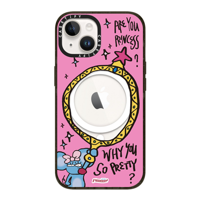 CASETiFY iPhone 14 ケース ブラック インパクトケース MagSafe対応 Mousey Magic Mirror zayla zhou