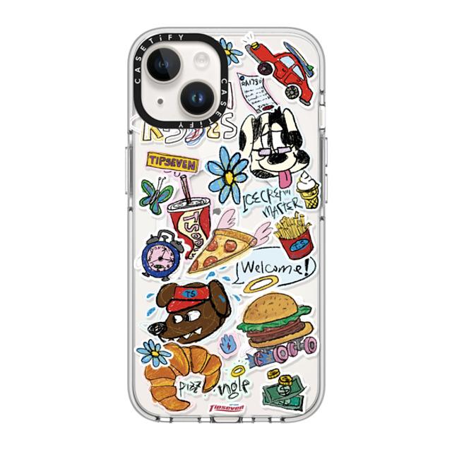 CASETiFY iPhone 14 ケース クリア クリア ケース MagSafe対応 Fast Food Open zayla zhou