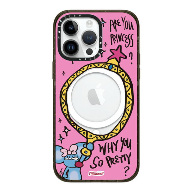 CASETiFY iPhone 14 Pro Max ケース ブラック インパクトケース MagSafe対応 Mousey Magic Mirror zayla zhou