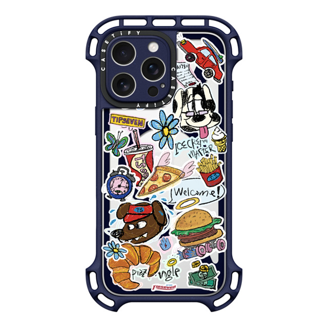 CASETiFY iPhone 16 Pro Max ケース インディゴ ウルトラ バウンスケース MagSafe対応 Fast Food Open zayla zhou