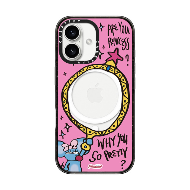 CASETiFY iPhone 16 ケース ブラック インパクトケース MagSafe対応 Mousey Magic Mirror zayla zhou