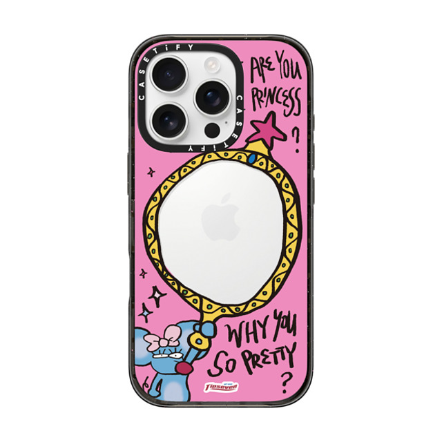 CASETiFY iPhone 16 Pro ケース ブラック インパクトケース Mousey Magic Mirror zayla zhou