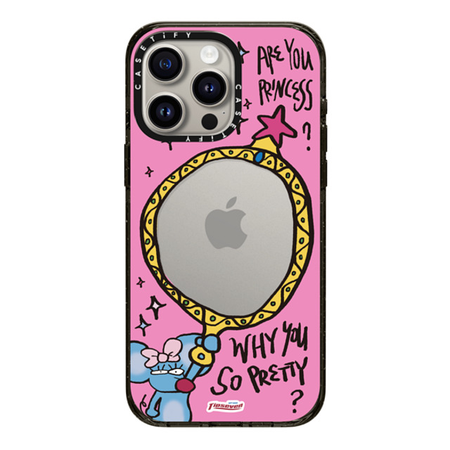 CASETiFY iPhone 15 Pro Max ケース ブラック インパクトケース Mousey Magic Mirror zayla zhou