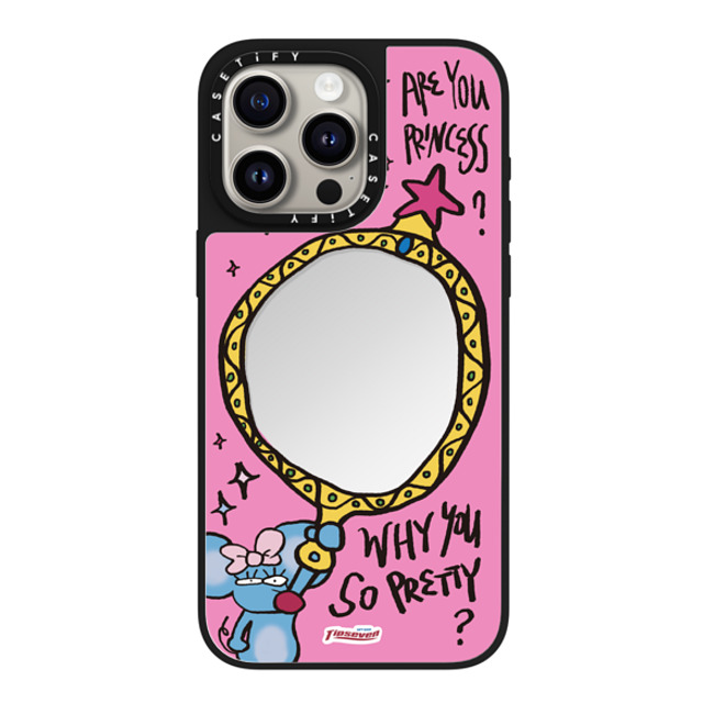 CASETiFY iPhone 15 Pro Max ケース Silver on Black ミラーケース MagSafe対応 Mousey Magic Mirror zayla zhou