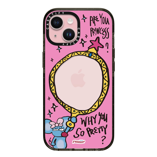 CASETiFY iPhone 15 ケース ブラック インパクトケース Mousey Magic Mirror zayla zhou