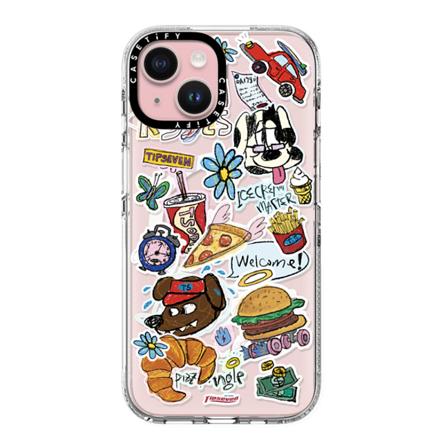 CASETiFY iPhone 15 ケース クリア クリア ケース MagSafe対応 Fast Food Open zayla zhou