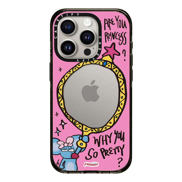 CASETiFY iPhone 15 Pro ケース ブラック インパクトケース Mousey Magic Mirror zayla zhou