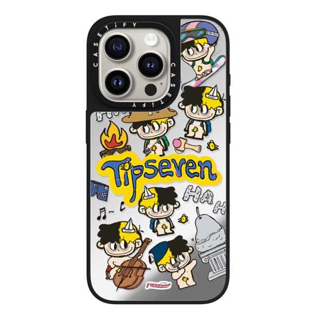 CASETiFY iPhone 15 Pro Case Silver on Black ミラーケース MagSafe対応 Chick's Journey zayla zhou CASETiFY iPhone 15 Pro Case Silver on Black ミラーケース MagSafe対応 Chick's Journey zayla zhou