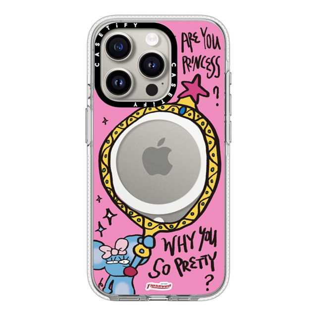 CASETiFY iPhone 15 Pro ケース クリア クリア ケース MagSafe対応 Mousey Magic Mirror zayla zhou