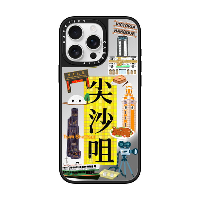 CASETiFY iPhone 16 Pro Max Case Silver on Black ミラーケース MagSafe対応 District - Tsim Sha Tsui Case (HK Exclusive) zayla zhou Mother's Day CASETiFY iPhone 16 Pro Max Case Silver on Black ミラーケース MagSafe対応 District - Tsim Sha Tsui Case (HK Exclusive) zayla zhou Mother's Day