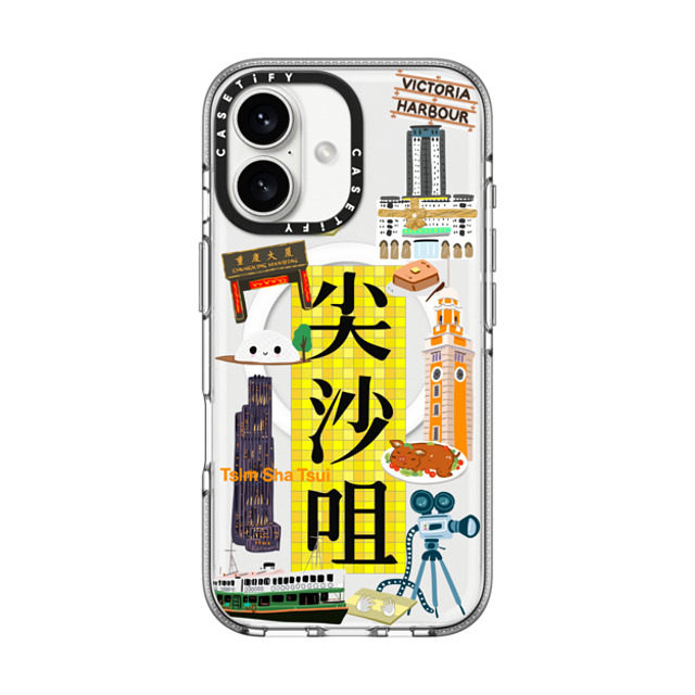 CASETiFY iPhone 16 Case クリア クリア ケース MagSafe対応 District - Tsim Sha Tsui Case (HK Exclusive) zayla zhou Mother's Day CASETiFY iPhone 16 Case クリア クリア ケース MagSafe対応 District - Tsim Sha Tsui Case (HK Exclusive) zayla zhou Mother's Day