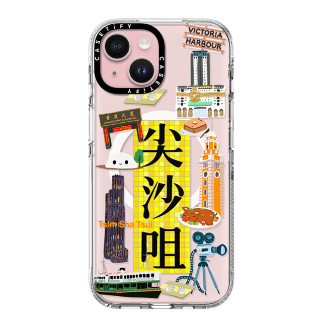 CASETiFY iPhone 15 Case クリア クリア ケース MagSafe対応 District - Tsim Sha Tsui Case (HK Exclusive) zayla zhou Mother's Day CASETiFY iPhone 15 Case クリア クリア ケース MagSafe対応 District - Tsim Sha Tsui Case (HK Exclusive) zayla zhou Mother's Day