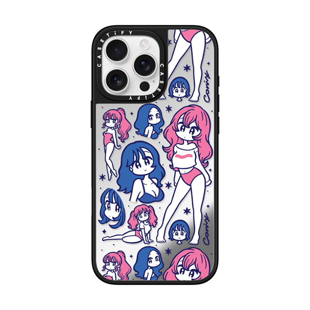 conix x CASETiFY iPhone 16 Pro Max Case Portraiture Silver on Black ミラーケース MagSafe対応 Flakes Back to School conix x CASETiFY iPhone 16 Pro Max Case Portraiture Silver on Black ミラーケース MagSafe対応 Flakes Back to School