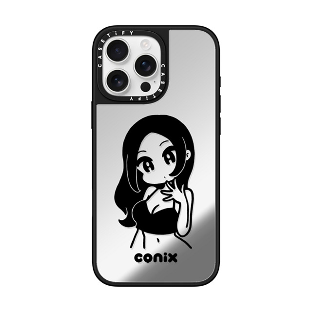 conix x CASETiFY iPhone 16 Pro Max ケース Portraiture Silver on Black ミラーケース MagSafe対応 Girl'23 Father's Day conix x CASETiFY iPhone 16 Pro Max ケース Portraiture Silver on Black ミラーケース MagSafe対応 Girl'23 Father's Day