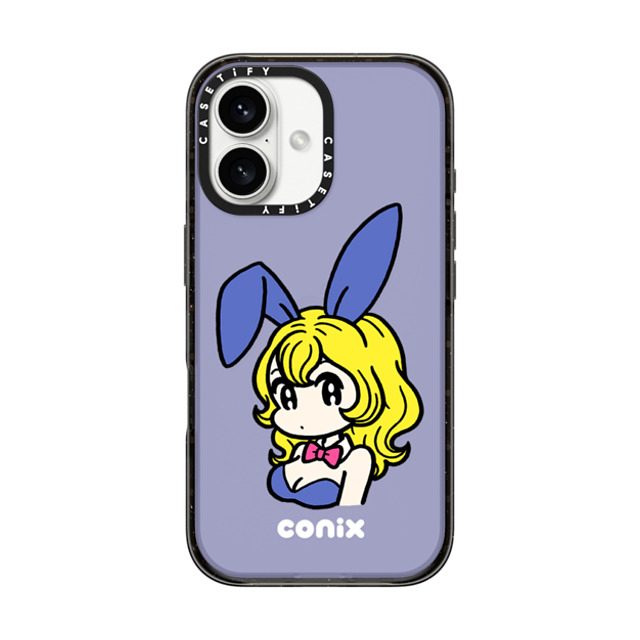 conix x CASETiFY iPhone 16 Case Portraiture Black Impact Case Bunny Mother's Day conix x CASETiFY iPhone 16 Case Portraiture Black Impact Case Bunny Mother's Day