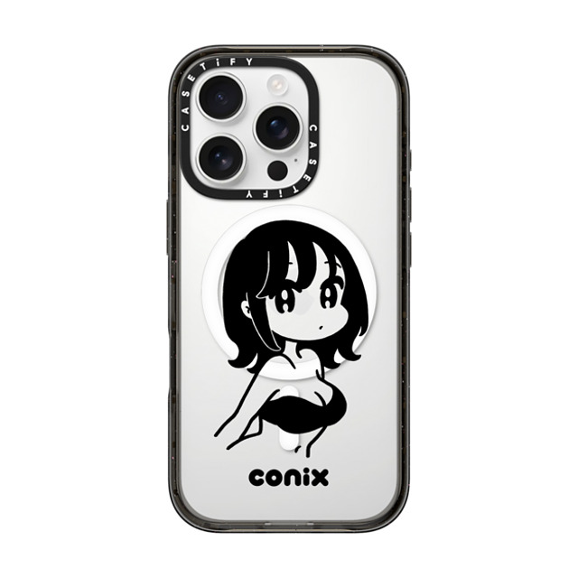 conix x CASETiFY iPhone 16 Pro ケース Portraiture ブラック インパクトケース MagSafe対応 Girl '22 Back to School conix x CASETiFY iPhone 16 Pro ケース Portraiture ブラック インパクトケース MagSafe対応 Girl '22 Back to School