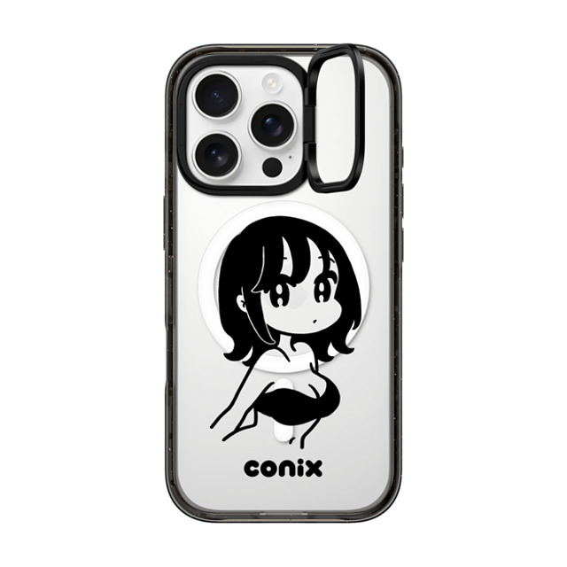 conix x CASETiFY iPhone 16 Pro ケース Portraiture ブラック インパクトリングスタンドケース MagSafe対応 Girl '22 Father's Day conix x CASETiFY iPhone 16 Pro ケース Portraiture ブラック インパクトリングスタンドケース MagSafe対応 Girl '22 Father's Day