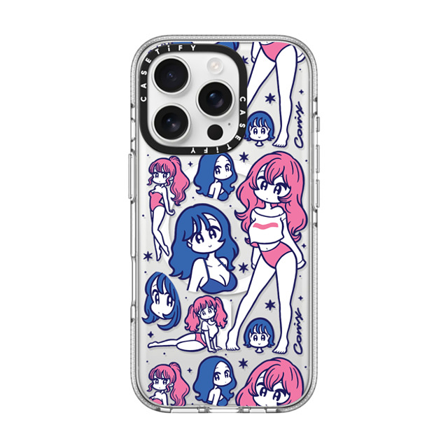 conix x CASETiFY iPhone 16 Pro ケース Portraiture クリア クリア ケース MagSafe対応 Flakes Back to School conix x CASETiFY iPhone 16 Pro ケース Portraiture クリア クリア ケース MagSafe対応 Flakes Back to School
