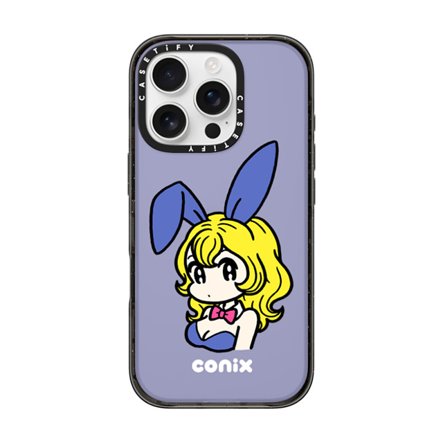 conix x CASETiFY iPhone 16 Pro ケース Portraiture ブラック インパクトケース Bunny Back to School conix x CASETiFY iPhone 16 Pro ケース Portraiture ブラック インパクトケース Bunny Back to School