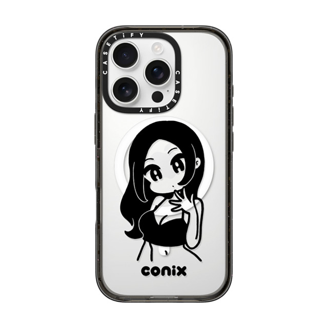 conix x CASETiFY iPhone 16 Pro ケース Portraiture ブラック インパクトケース MagSafe対応 Girl'23 Back to School conix x CASETiFY iPhone 16 Pro ケース Portraiture ブラック インパクトケース MagSafe対応 Girl'23 Back to School