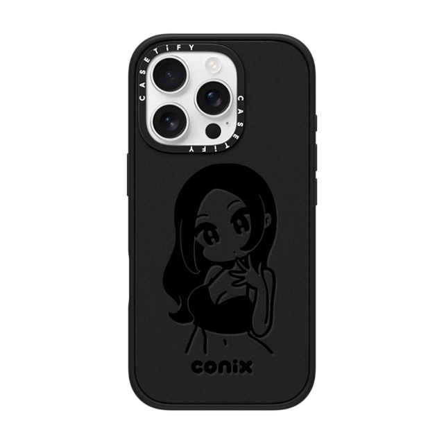 conix x CASETiFY iPhone 16 Pro Case Portraiture Matte Black Impact Case MagSafe Compatible Girl'23 Father's Day conix x CASETiFY iPhone 16 Pro Case Portraiture Matte Black Impact Case MagSafe Compatible Girl'23 Father's Day