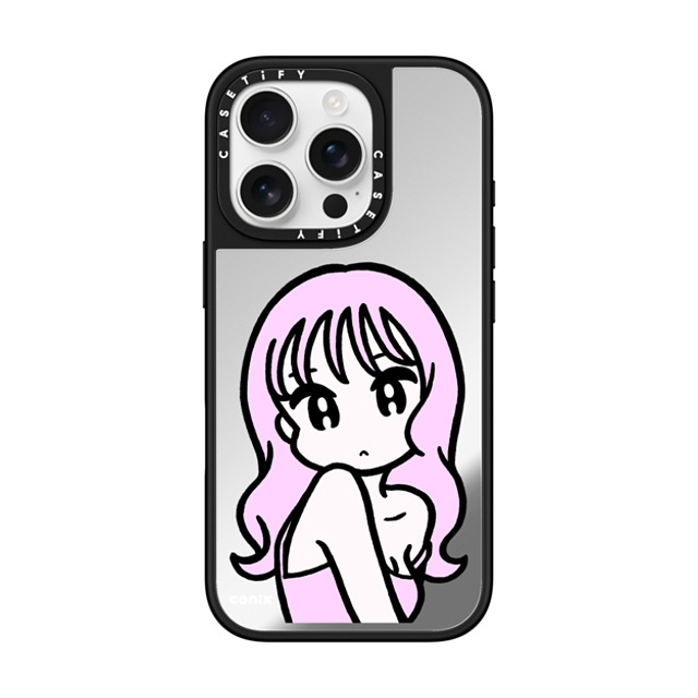conix x CASETiFY iPhone 16 Pro Case Portraiture Silver on Black ミラーケース MagSafe対応 Don't forget Mother's Day conix x CASETiFY iPhone 16 Pro Case Portraiture Silver on Black ミラーケース MagSafe対応 Don't forget Mother's Day