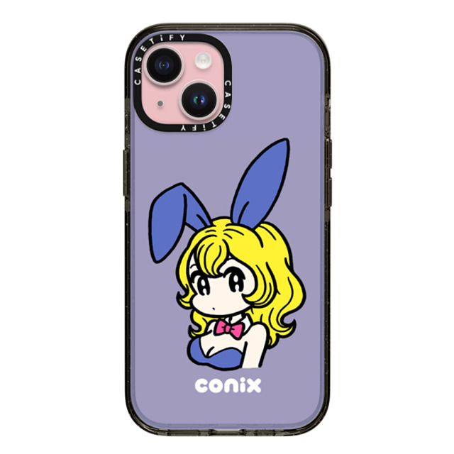 conix x CASETiFY iPhone 15 Case Portraiture Black インパクトケース Bunny Mother's Day conix x CASETiFY iPhone 15 Case Portraiture Black インパクトケース Bunny Mother's Day
