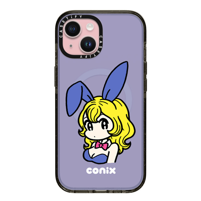 conix x CASETiFY iPhone 15 Case Portraiture Black Impact Case MagSafe Compatible Bunny Father's Day conix x CASETiFY iPhone 15 Case Portraiture Black Impact Case MagSafe Compatible Bunny Father's Day
