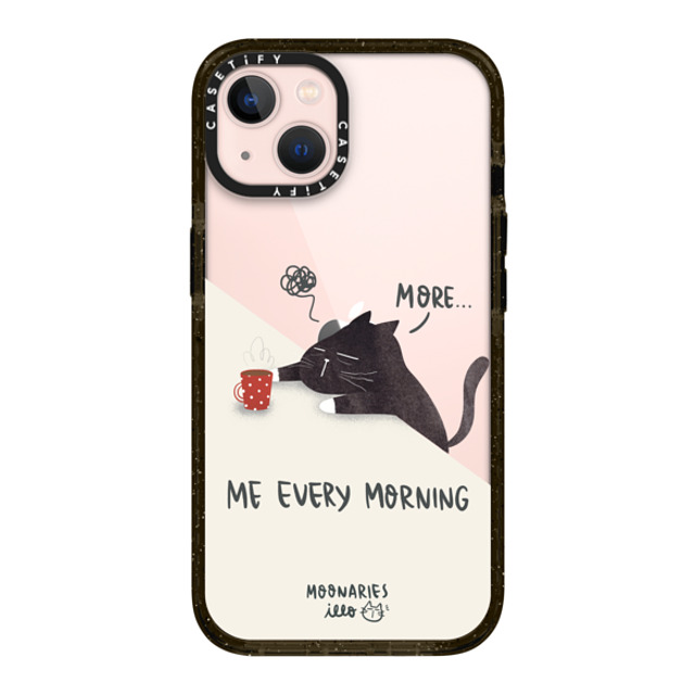 moonariesillo x CASETiFY iPhone 13 ケース ブラック インパクトケース Me every morning by Moonaries illo