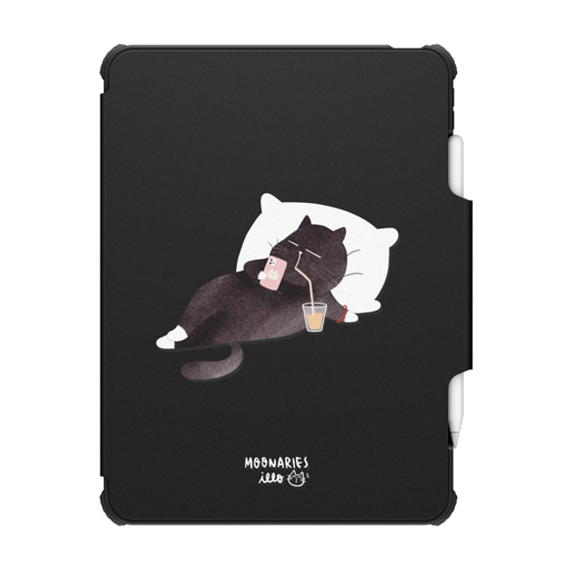 "moonariesillo x CASETiFY iPad Pro 11" (第3/4世代) Cat,Animal Black インパクト フォリオ ケース Life after work by Moonaries illo Mother's Day" "moonariesillo x CASETiFY iPad Pro 11" (第3/4世代) Cat,Animal Black インパクト フォリオ ケース Life after work by Moonaries illo Mother's Day"