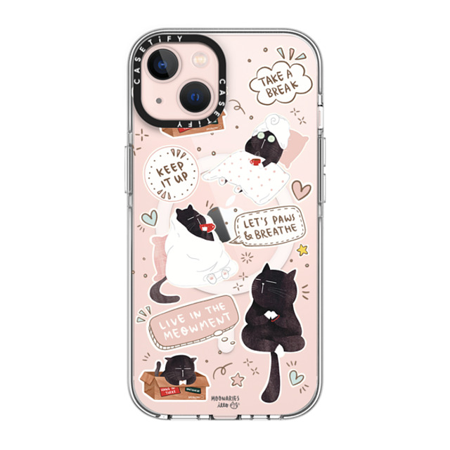 moonariesillo x CASETiFY iPhone 13 ケース クリア クリア ケース MagSafe対応 Self care is health care sticker case by Moonaries illo