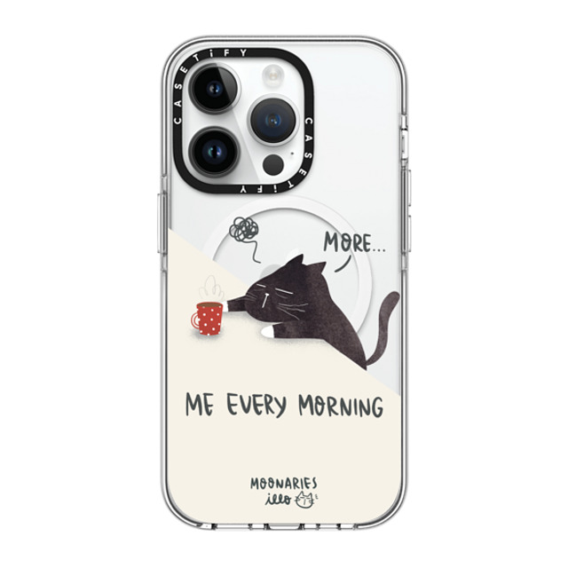 moonariesillo x CASETiFY iPhone 14 Pro ケース クリア クリア ケース MagSafe対応 Me every morning by Moonaries illo