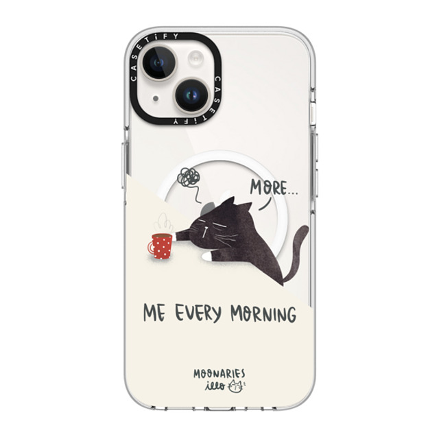 moonariesillo x CASETiFY iPhone 14 ケース クリア クリア ケース MagSafe対応 Me every morning by Moonaries illo