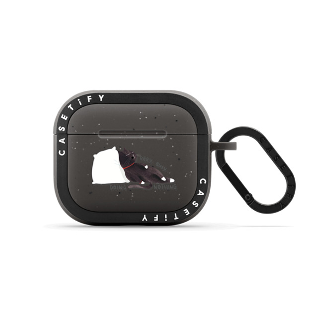 moonariesillo x CASETiFY AirPods（第3世代） Matte Charcoal バウンス ケース Very busy doing nothing by Moonaries illo