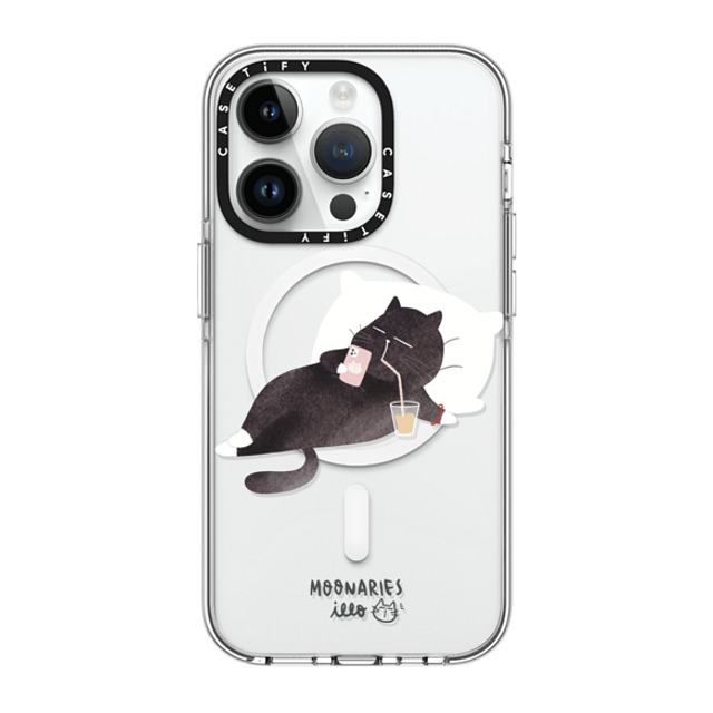 moonariesillo x CASETiFY iPhone 14 Pro ケース クリア クリア ケース MagSafe対応 Life after work by Moonaries illo