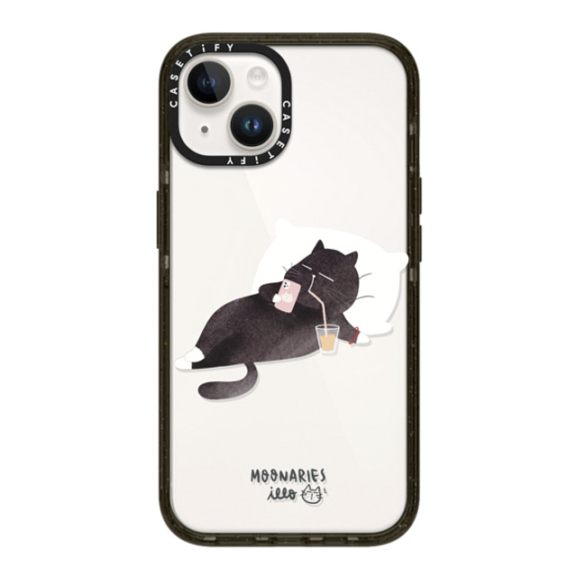 moonariesillo x CASETiFY iPhone 14 ケース ブラック インパクトケース Life after work by Moonaries illo