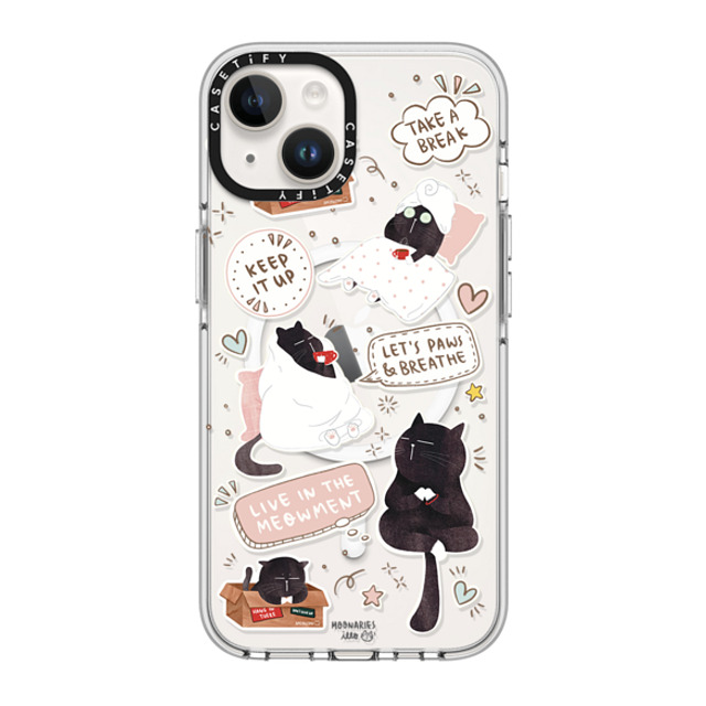 moonariesillo x CASETiFY iPhone 14 ケース クリア クリア ケース MagSafe対応 Self care is health care sticker case by Moonaries illo