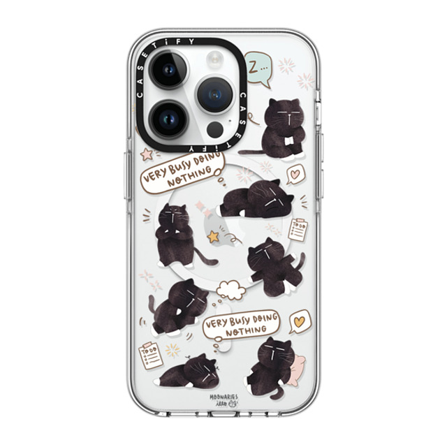 moonariesillo x CASETiFY iPhone 14 Pro ケース クリア クリア ケース MagSafe対応 Very busy doing nothing pattern case by Moonaries illo