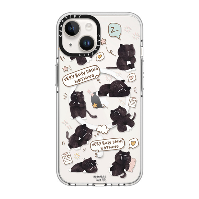 moonariesillo x CASETiFY iPhone 14 ケース クリア クリア ケース MagSafe対応 Very busy doing nothing pattern case by Moonaries illo