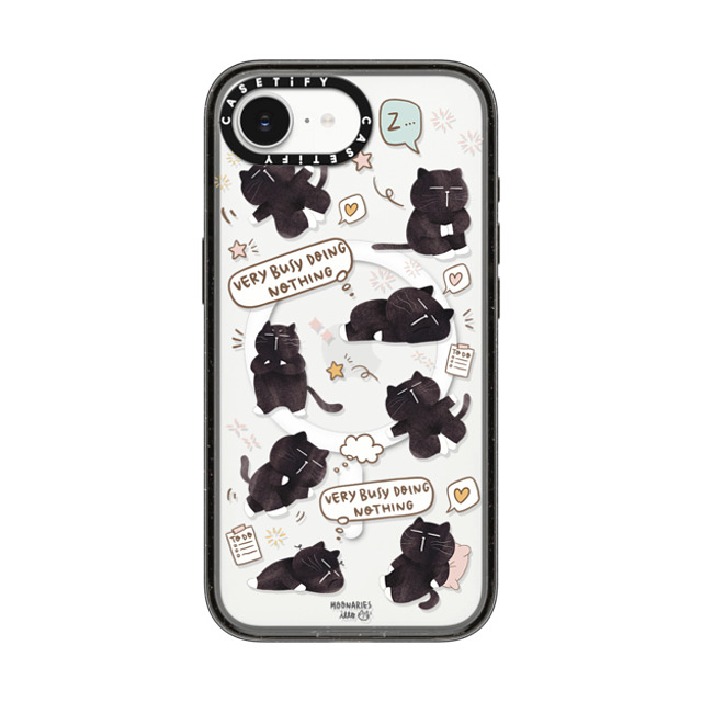 moonariesillo x CASETiFY iPhone 16e Case Cat,Animal Black Impact Case MagSafe Compatible Very busy doing nothing pattern case by Moonaries illo Back to School moonariesillo x CASETiFY iPhone 16e Case Cat,Animal Black Impact Case MagSafe Compatible Very busy doing nothing pattern case by Moonaries illo Back to School
