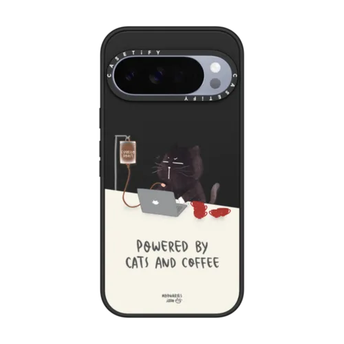Google Pixel 10 Pro XL - Powered by cats and coffee by Moonaries illo