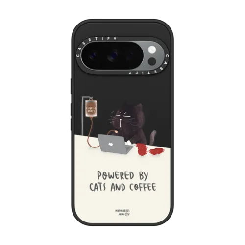 Google Pixel 10 Pro - Powered by cats and coffee by Moonaries illo