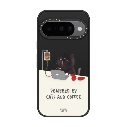 Google Pixel 10 - Powered by cats and coffee by Moonaries illo