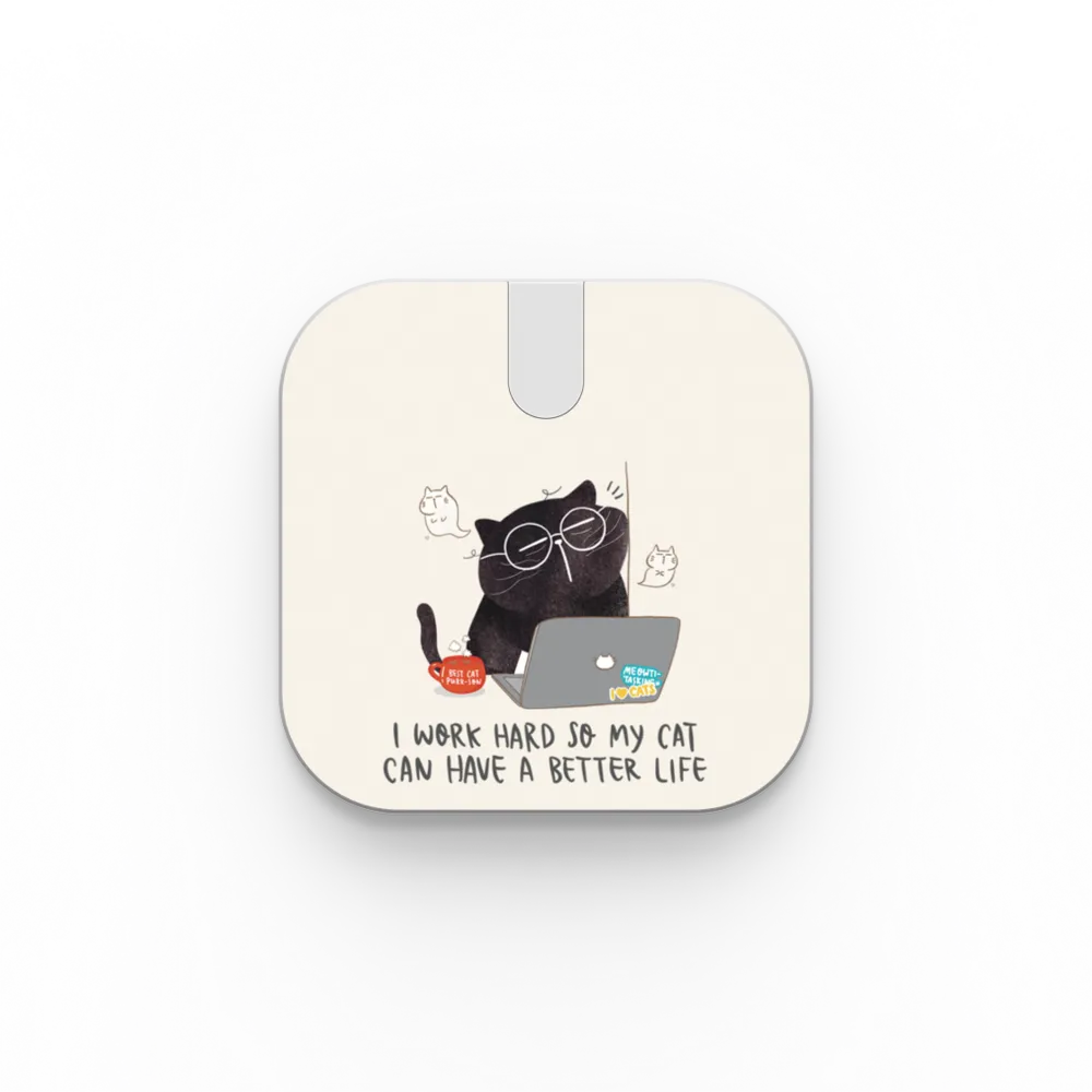 2-in-1 Charging Stand - I work hard so my cat can have a better life