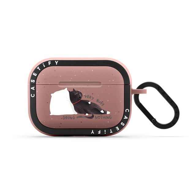 moonariesillo x CASETiFY AirPods Pro Cat,Animal Matte Dusty Rose バウンス ケース Very busy doing nothing by Moonaries illo Mother's Day moonariesillo x CASETiFY AirPods Pro Cat,Animal Matte Dusty Rose バウンス ケース Very busy doing nothing by Moonaries illo Mother's Day