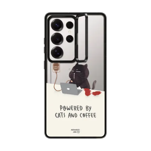 Galaxy S25 Ultra - Powered by cats and coffee by Moonaries illo